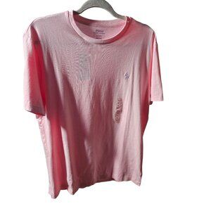 Polo Ralph Lauren Pink Crewneck T-Shirt With Embroidered Logo Mens Medium 100% C